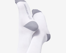 Load image into Gallery viewer, women's White 100% Awesome - Compression Socks
